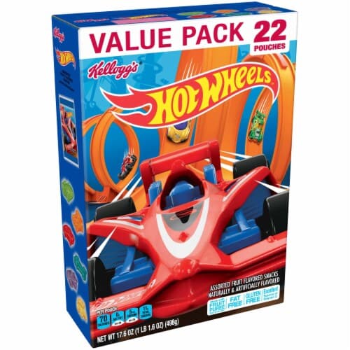 Kelloggs Fruit Flavored Snacks, Assorted, Hot Wheels