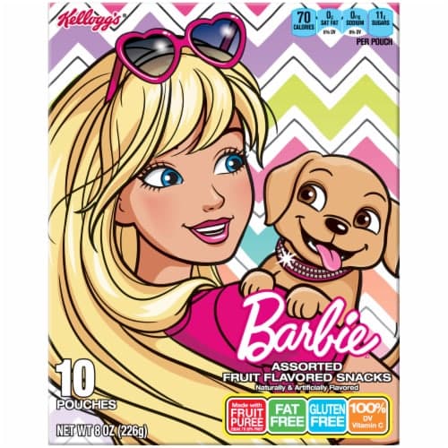 Kelloggs Fruit Flavored Snacks, Assorted, Barbie