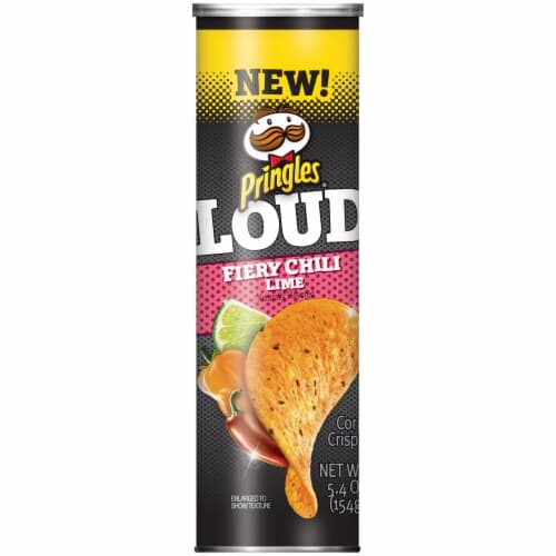 Pringles Salty Snacks Corn Crisps Chips, Loud Fiery Chili Lime Flavored