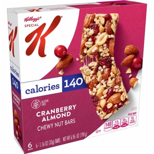 Kellogg'S Special K Chewy Nut Bars, Cranberry Almond