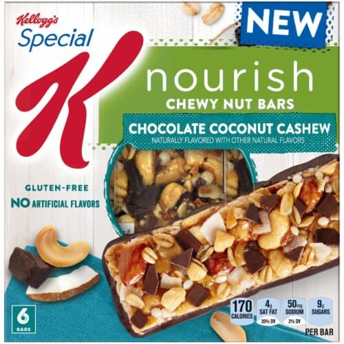 Special K Nourish Nut Bars, Chewy, Chocolate Coconut Cashew