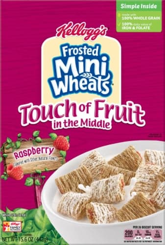 Frosted Mini Wheats Whole Grain Raspberry Cereal