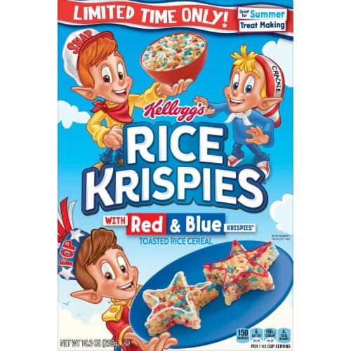 Rice Krispies Breakfast Cereal Original With Red And Blue Krispies