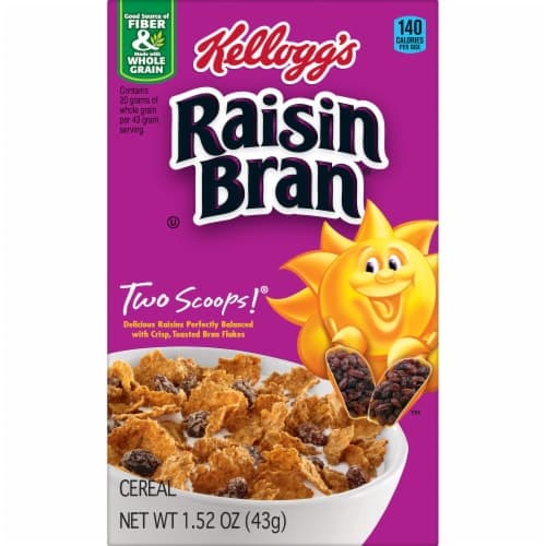 Raisin Bran Breakfast Cereal, Original, Single Serve