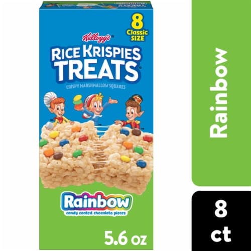 Kellogg'S Rice Krispies Treats Crispy Marshmallow Squares Rainbow Candy Coated Chocolate
