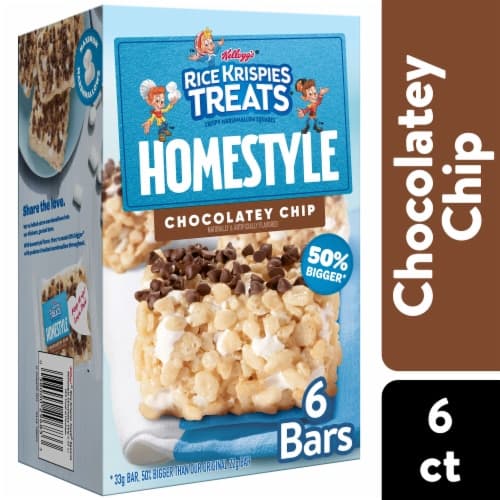 Kellogg'S Rice Krispies Treats Homestyle Chocolatey Chip Crispy Marshmallow Squares