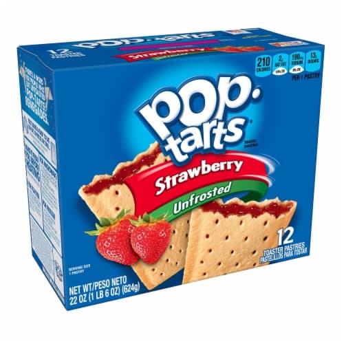 Pop-Tarts Unfrosted Strawberry Toaster Pastries