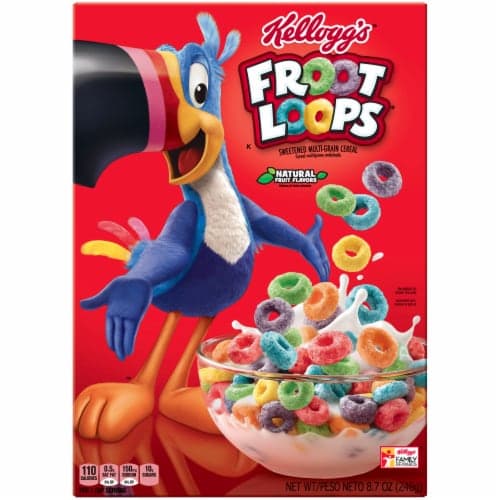 Kellogg'S Froot Loops, Breakfast Cereal, Original, Good Source Of Fiber