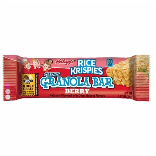 Kelloggs Berry Krispies Chewy Rice Cereal Bar, - 96 Per Case