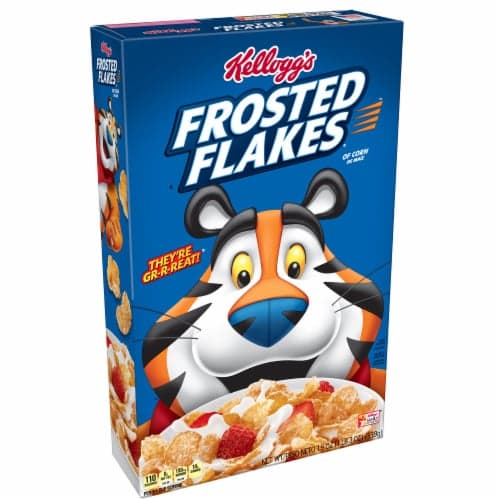 Kellogg'S Breakfast Cereal, Frosted Flakes, Fat-Free