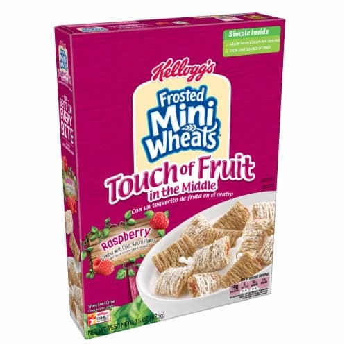Kellogg'S Frosted Mini Wheats Touch Of Fruit Raspberry