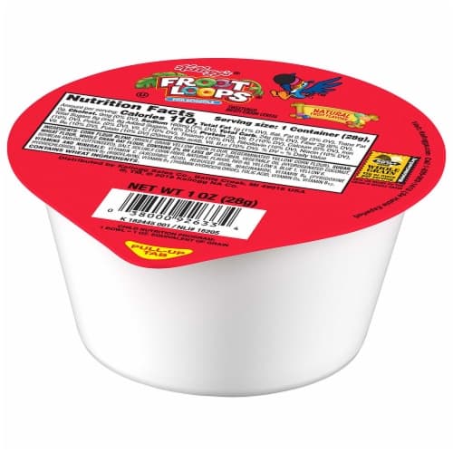 Kelloggs Froot Loops Reduced Sugar Whole Grain Cereal, Bowl - 96 Per Case
