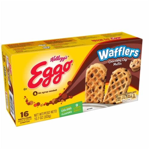 Eggo  Breakfast Wafflers,  Waffles, Chocolatey Chip Muffin, Easy Breakfast