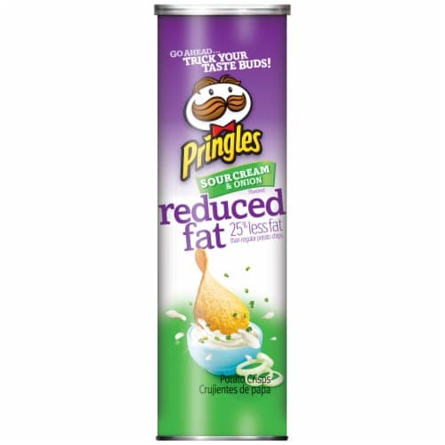 Pringles Potato Crisps, Reduced Fat, Sour Cream & Onion