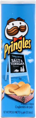 Pringles Potato Crisps, Salt & Vinegar Flavored