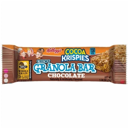 Kelloggs Cocoa Krispies Chocolate Chewy Cereal Bar,   Case