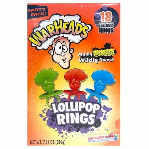Warheads Lollipop Rings Halloween Candy Bag