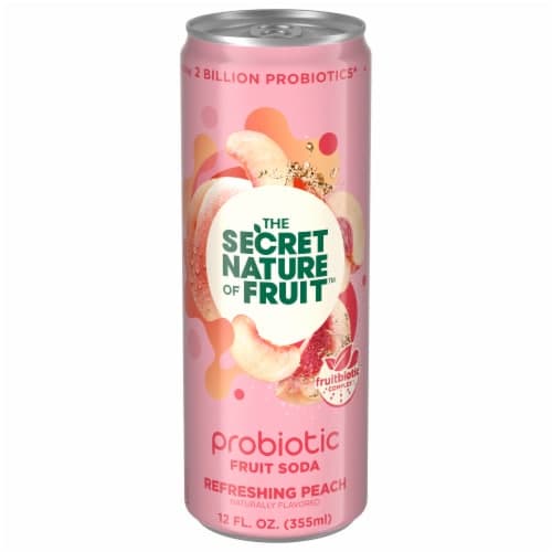 The Secret Nature Of Fruit Refreshing Peach Probiotic Fruit Soda