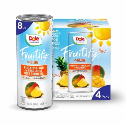 Dole Fruitify Glow Pineapple And Mango Juice With Turmeric