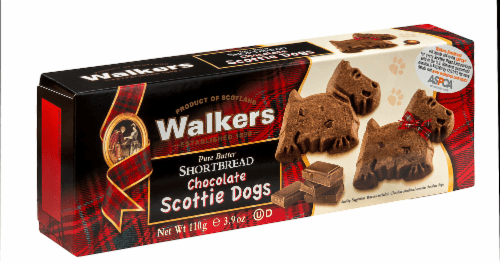 Walkers Shortbread, Pure Butter, Chocolate Scottie Dogs