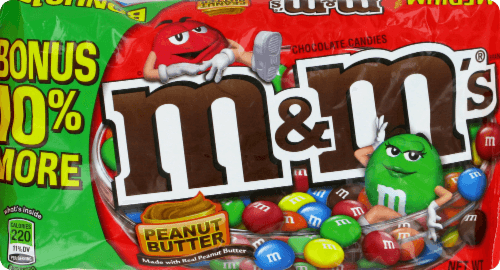 M & M Chocolate Candies, Peanut Butter, Medium Bag