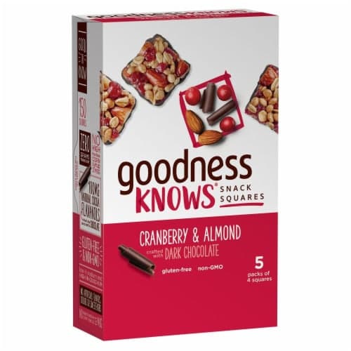 Goodnessknows Snack Squares, Cranberry & Almond