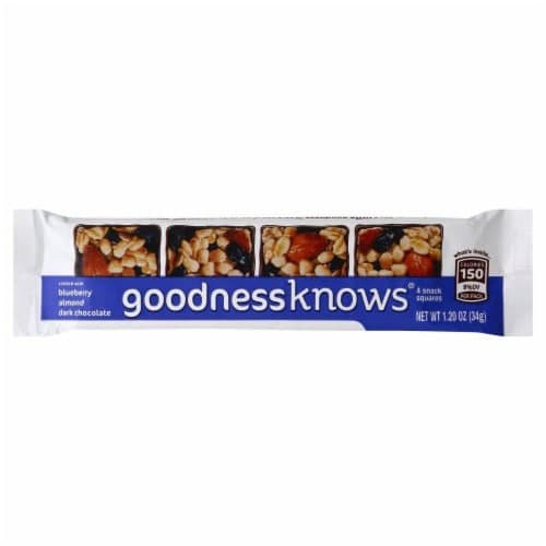 Goodnessknows Snack Squares Blueberry Almond Dark Chocolate