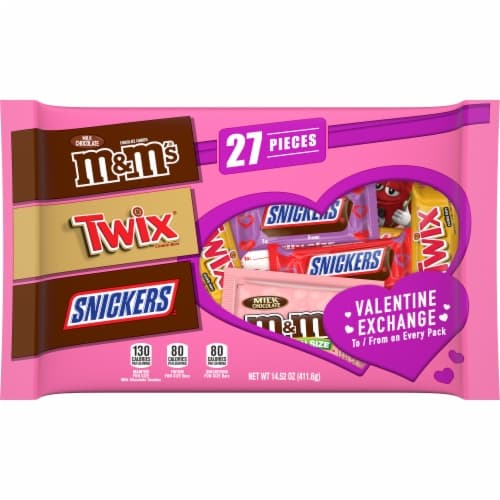 M&M'S Snickers & Twix Valentines Assorted Chocolate Candy