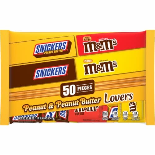 M&M'S And Snickers Peanut And Peanut Butter Assorted Chocolate Halloween Candy