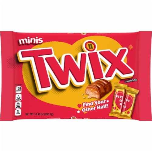 Twix Minis Caramel Chocolate Cookie Valentine'S Day Chocolate Candy