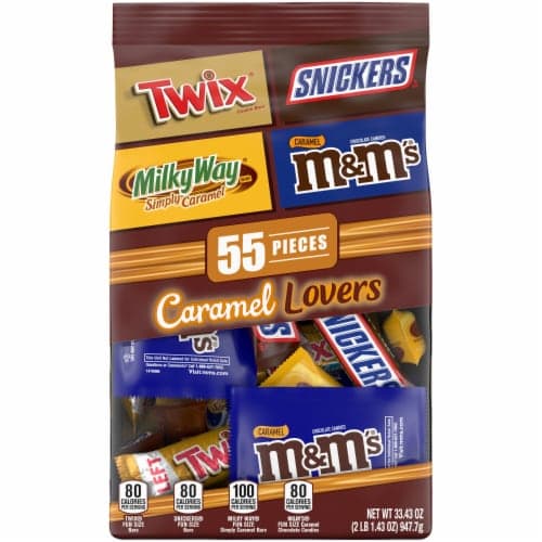 Snickers M&M'S Caramel Twix & Milky Way Caramel Lovers Variety Pack Chocolate Candy