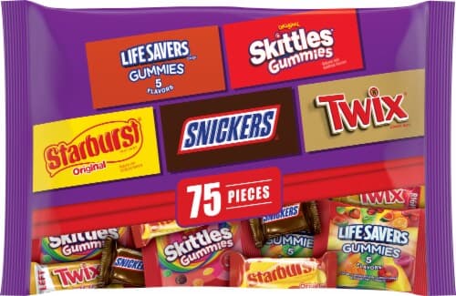 Snickers, Twix, Skittles, Starburst & Life Savers Assorted Halloween Candy