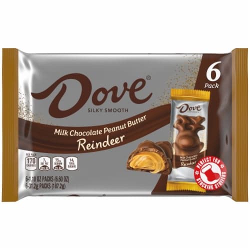 Dove Milk Chocolate Peanut Butter Reindeer Pack Holiday Candy
