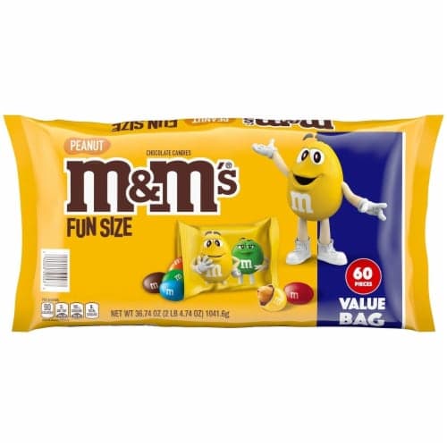 M&M'S Peanut Fun Size Bulk Halloween Candy Bag