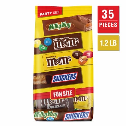M&M'S Snickers & Milky Way Fun Size Chocolate Candy Variety Pack Party Size