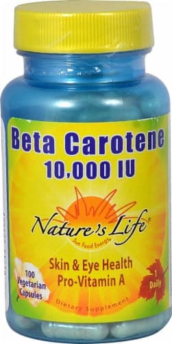 Nature'S Life Beta Carotene Vegetarian Capsules 10000Iu