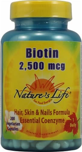 Nature'S Life Biotin Capsules 2500Mcg