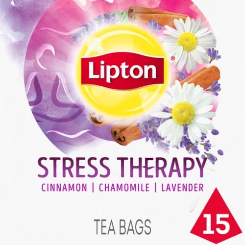 Lipton Stress Therapy Cinnamon Chamomile & Lavender Herbal Supplement