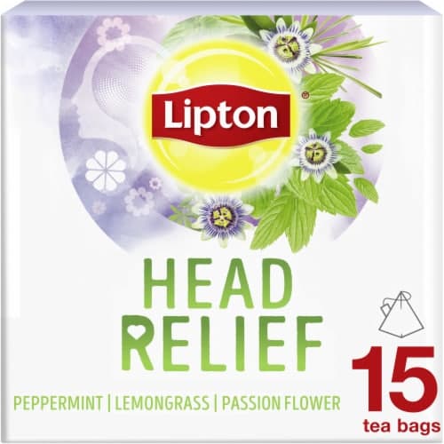 Lipton Head Relief Peppermint Lemongrass Passion Flower Caffeine Free Herbal