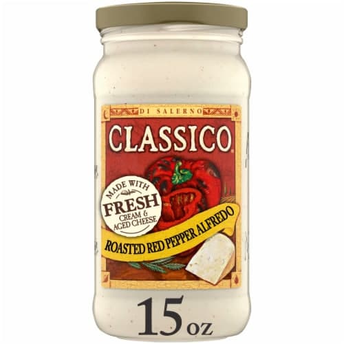 Classico Roasted Red Pepper Alfredo Spaghetti Pasta Sauce