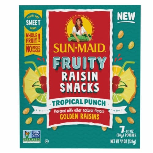 Sun Maid Tropical Punch Golden Raisins Fruity Raisin Snacks
