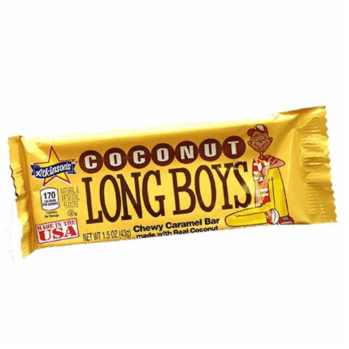 Atkinson'S Coconut Long Boys Chewy Caramel And Coconut Bar