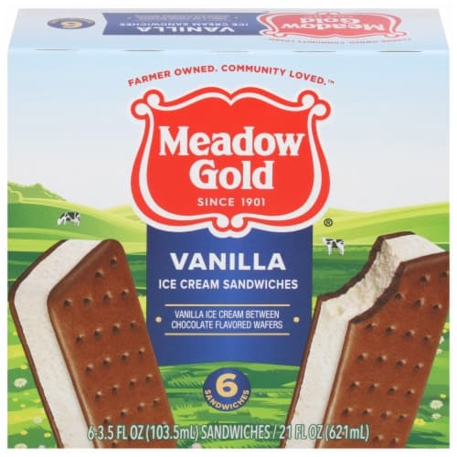 Meadow Gold Vanilla Ice Cream Sandwiches