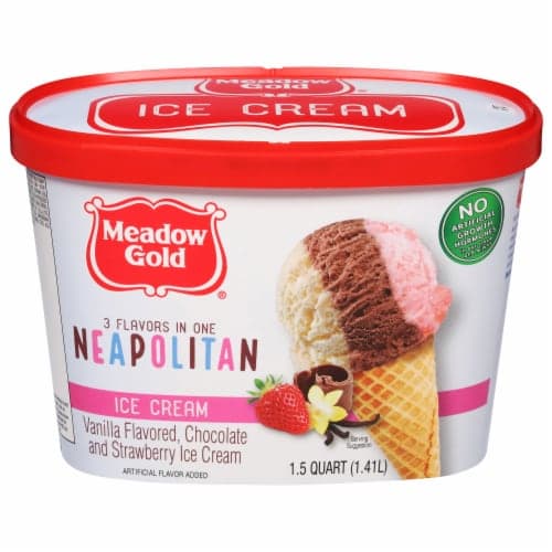 Meadow Gold Neapolitan Ice Cream Tub