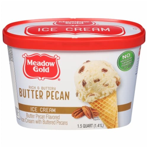 Meadow Gold Butter Pecan Ice Cream Tub