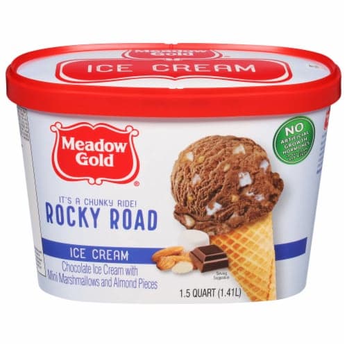 Meadow Gold Rocky Road Ice Cream Tub