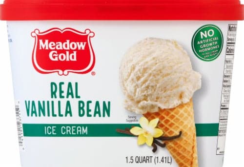 Meadow Gold Real Vanilla Bean Ice Cream Tub