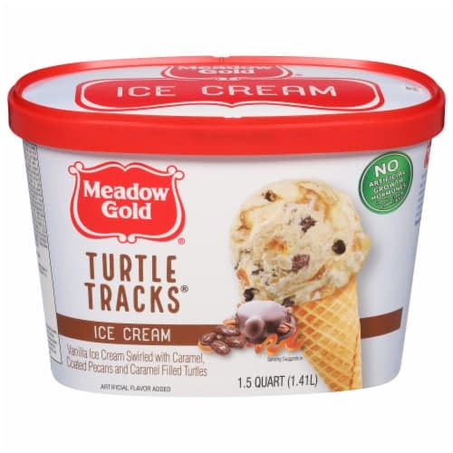 Meadow Gold Turtle Tracks Ice Cream Tub