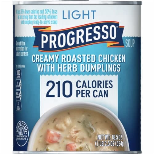 Progresso Light Creamy Roasted Chicken With Herb Dumplings Soup Pull-Top