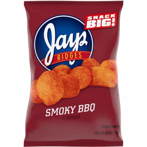 Jays Potato Chips, Open Pit Bbq, Ridges